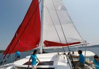 hoisting gennaker on sailing yacht